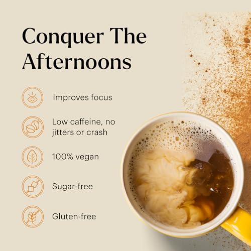 NoonBrew Adaptogenic Oolong Mushroom Tea Powder: Natural Energy Drink | Boosts Energy, Focus & Mood | 19 Superfoods | Organic Keto Vegan Friendly | Enjoy Hot or Cold - 30 Servings - Image 3