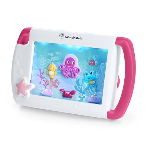 Image of Baby Einstein On-the-Go Sea Dreams Soother, Pink, Portable Baby Sound Machine with Music & Lights, for Newborns 0+ Months