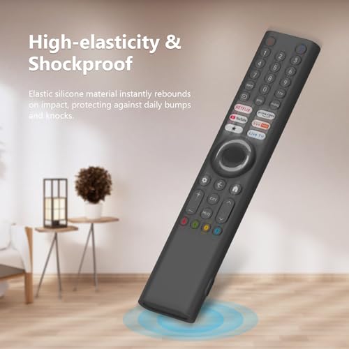 Image of Silicone Remote Cover for Xiaomi Mi TV 2025 Model Remote, Black, Diamond Textured, Precision Button Holes (Black, XIAOMI TV 2025)