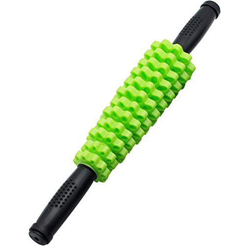 Creation CoreChangeable Massage Stick Muscle Roller for Legs Calf Foot or Back Muscles (Green)