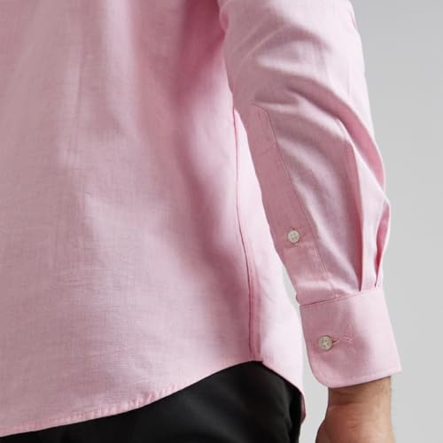 Image of Park Avenue Men Pure Cotton Slim Fit Structure Pattern Semi Cutaway Collar Formal Shirt