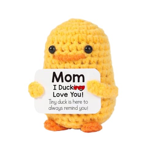 YUZNA Abrazo de Bolsillo, Pingüino Positivo y Patata, Originales Divertido para Mujer, Regalos Personalizados, Dia de la Madre, Ideas para Cumpleaños