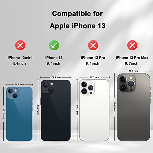 iPhone 13 leren hoesje inklapbaar met kickstand, 2 kaartvakken, magnetische sluiting, ultradun, beschermend - Afbeelding 3