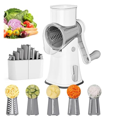 Rallador Manual Giratorio 5 en 1 con Mango Verde miniatura 2