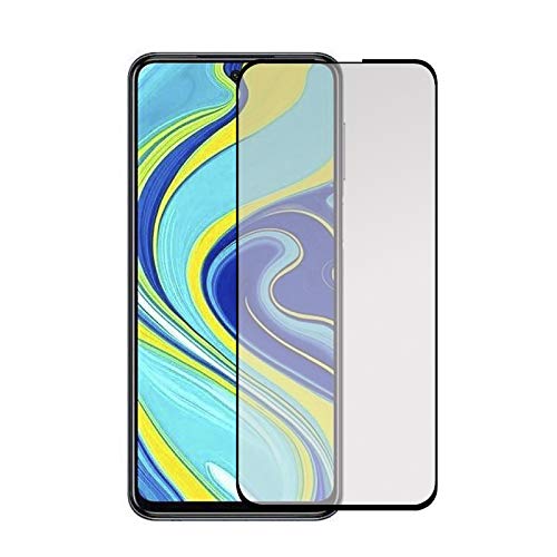 Movilrey Protector de Xiaomi Redmi Note 9S Negro Pantalla Cristal Templado Vidrio 9H para movil