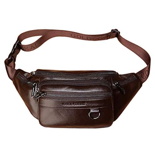 Sac Banane en Cuir pour Hommes et Femmes, Voyage en Plein air, Marche, randonnée, Camping, Pochette pour téléphone, Portefeuille, Sac à Dos décontracté