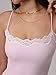 Starrylion Padded Lace Camisole Tops for Women Double Lined Sexy Square Neck Black Tank Top Going Out Outfits Club Party Shirt Blush Pink XS
