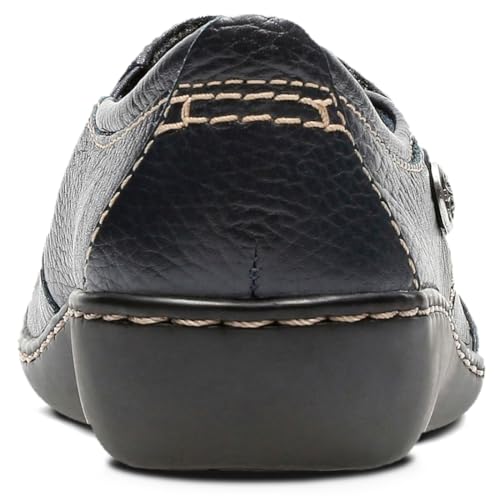Clarks Women's Ashland Lane Q Slip-On Loafer, Navy, 8
