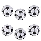 EASY JOY Lampions Fußball 6er-Set Papierlaterne Hängende Papier Lampions Laterne Deko für Kinder Geburtstag Junge Party Dekoration