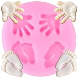 XMOLDNMS Baby Silicone Fondant Molds Baby Foot Fondant Mold Baby Hand Silicone Molds For Cake Decorating Cupcake Topper Candy Chocolate Gum Paste Polymer Clay
