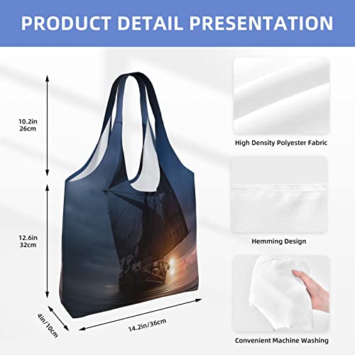 Sac en toile nautique voilier Debou noir réutilisable taille unique