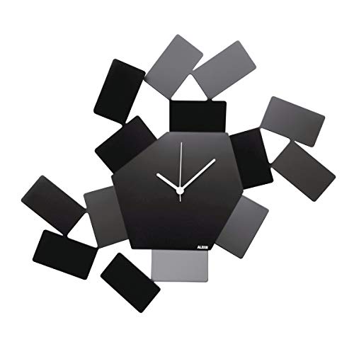 Alessi Aleesi MT19 B Stanza Scirocco Wall Clock, 46.00 x 33.50 x 4.00 cm, Black
