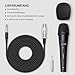 TONOR Dynamischer Mikrofon mit 16ft/5m XLR Kabel, 6,35mm Klinke Handmikrofon Microphone kompatibel mit Karaoke Maschine, Mikro mic für DVD/KTV Audio