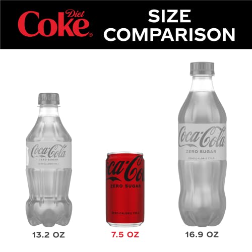 Coca-Cola Coke Zero Sugar Diet Soda Soft Drink, 7.5 fl oz, 10 Pack - Image 4