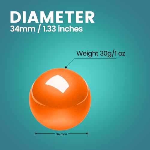 Image of Perixx PERIPRO-303 GOG 1.34 inches Trackball - Replacement Ball for M570, PERIMICE-517 /520 /717 /720, and Other Compatible Trackball Mouse - Glossy Orange
