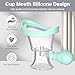 Eye Wash Cup - Silicone Manual Air Pressure Eye Cleaning Toolfor SoothingTired Eyes, Convenient and Effective Removes Dust, Makeup and Irritants (Blue)