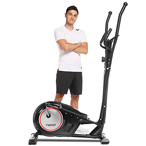 FUNMILY Elliptical Machine for Home, YQ-2308 Elliptical Machine Cross Trainer with APP, Adjustable 8 Level Magnetic Elliptical with LCD Monitor and Pulse Sensors Max Capacity 320lbs