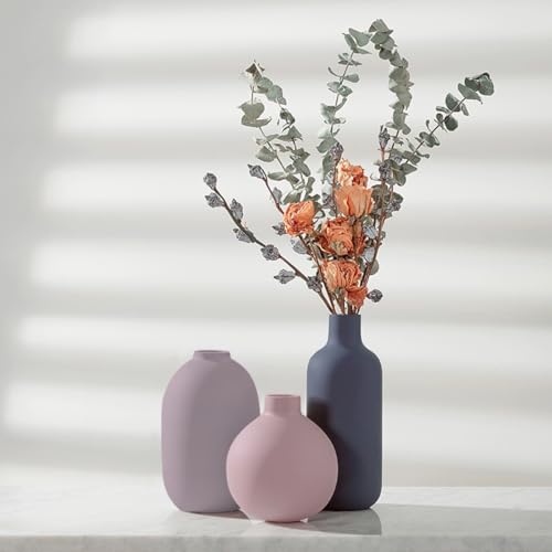 3er-Set Morandi-Farben Mini-Vasen – Nordischer Stil Keramikvasen für Wohnkultur, Moderne Minimalistische Tischdekoration, Kleine Deko-Vasen für Wohnzimmer, Schlafzimmer, Büro, Regaldekoration – Bild 4