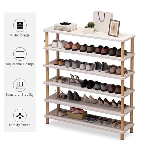 Étagère à chaussures verticale bois massif 60cm de large - 8
