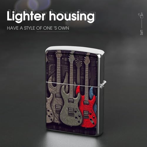 Funda para Encendedor con Diseño de Guitarra en Metal miniatura 4