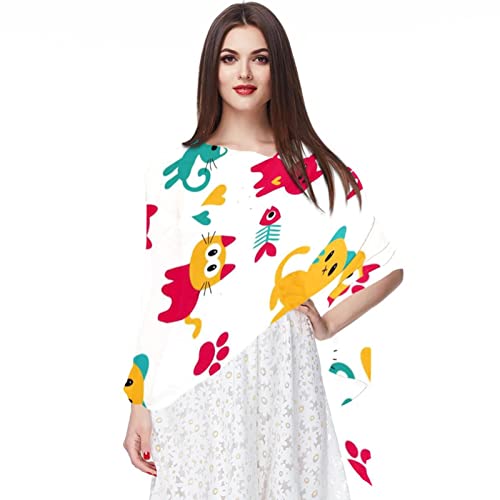 Foulard en mousseline de soie femme multicolore idéal pour rehausser une tenue de bureau