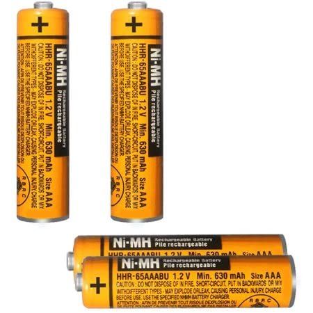 Compatible with Panasonic AAA 1.2 Volts Used in Remote Controls Transceivers,Cordless Phones,Flashlights, Wireless Keyboards & Mouse,MP3 Player,Ni-MH Rechargeable Battery 630 mAh (Pack of 2)