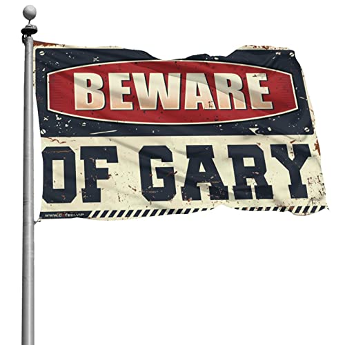 Drapeaux muraux amusants Beware of Gary grand format 152 x 244 cm
