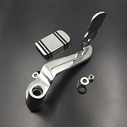 XKMT-Chrome Billet Rear Brake Lever Brake Pedal Foot Lever with Foot Peg Airflow Compatible with 2014-later Touring Trike Road King Street Glide CVO Tri Glide FLHR [B01JA227UY]