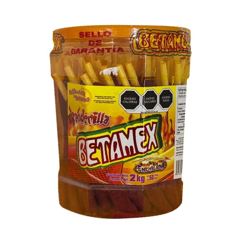 BETAMEX Candy Sticks Tamarind And Chili Flavor 2kg/4.4lbs – Mexican Food – Spicy Flavor and Delicious Tamarind Flavor