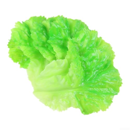 Juego de 3 hojas de lechuga artificiales, ensalada de plástico realista, decoración de verduras falsas para centro de mesa de fiesta, decoración de mesa de boda, estilo rústico de eventos,