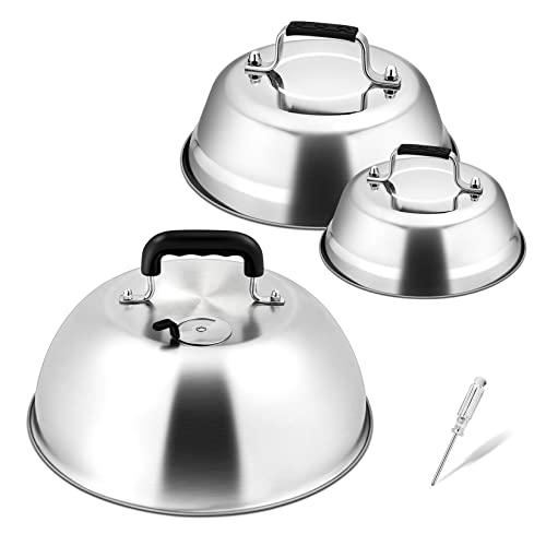 Set de 3 domos para derretir queso de acero inoxidable miniatura 1