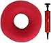 Coussin d’Assise Orthopédique Rond avec Pompe pour Inflammation, Problèmes de Coccyx, Grossesse, Accouchement (Rouge)