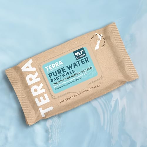 Image of Terra Organics Pure New Zealand Water Bamboo Baby Wipes, Biodegradable, Natural, 1 Pack of 70 Wipes