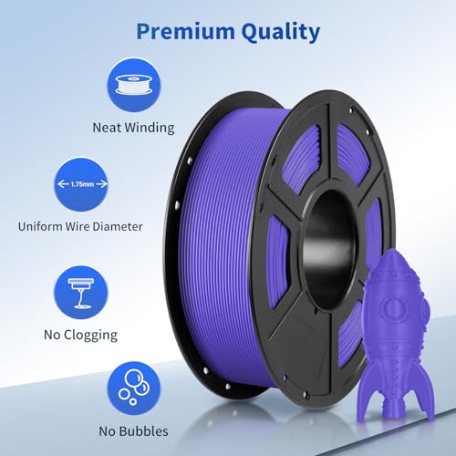 Image of ANYCUBIC PLA Filament 1.75mm Bundle, 3D Printing PLA Filament 1.75mm Dimensional Accuracy + /- 0.02mm, 1KG Spool (2.2 lbs), 2KG Purple + Green