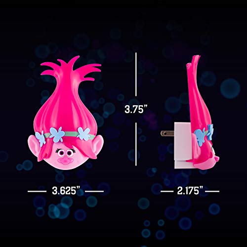 Dreamworks Trolls Poppy Led Night Light, Trolls World Tour, Plug-In, Dusk To Dawn, Ul-Listed, Pink Glow, Ideal For Bedroom, Nursery, Bathroom, 43741 #TOP3