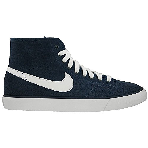Nike Primo Court Mid Leather Scarpe Sneakers Pelle Scamosciata Blu Bianco per Uomo
