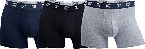 CR7 CRISTIANO RONALDO Main Basic Trunk 3 Pack, Boxer Homme, Noir, XL (Taille Fabricant: X-L)