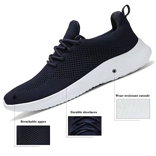 Image of Wrezatro Men's Slip on Walking Shoes Ultra Light Breathable Non Slip Running Shoes Casual Fashion Sneakers Mesh Workout Sports
