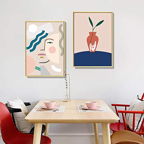 Lienzo de rostro abstracto para decorar un salon elegante y moderno