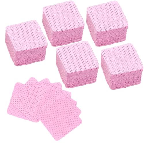 600 Stück fusselfreie Tücher für Nägel, fusselfreie Pads, Nagellack-Pads, UV-Gel, saugfähige Entferner, fusselfreie Wattepads, DIY-Nagelkunst, Rosa, 600 Stück