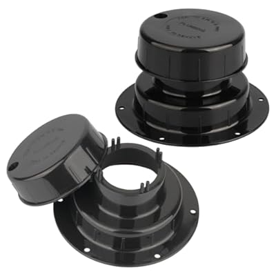 SAQXK 2pcs RV Plumbing Vent Caps, Camper Vent Cap Replacement Parts for RV Trailer Camper Motorhome, fits 1 to 2 3/8 Inch Pipe, RV Roof Vent Cover Caps Kit - Black