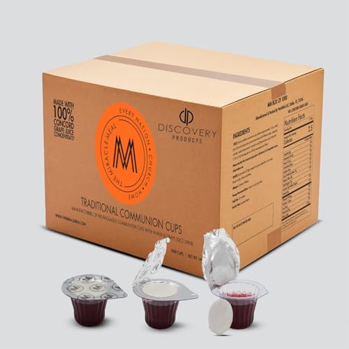 DISCOVERY PRODUCTS Prefilled Communion Cups and Wafer Set With Juice - Pack of 1000 for Divine Experiences