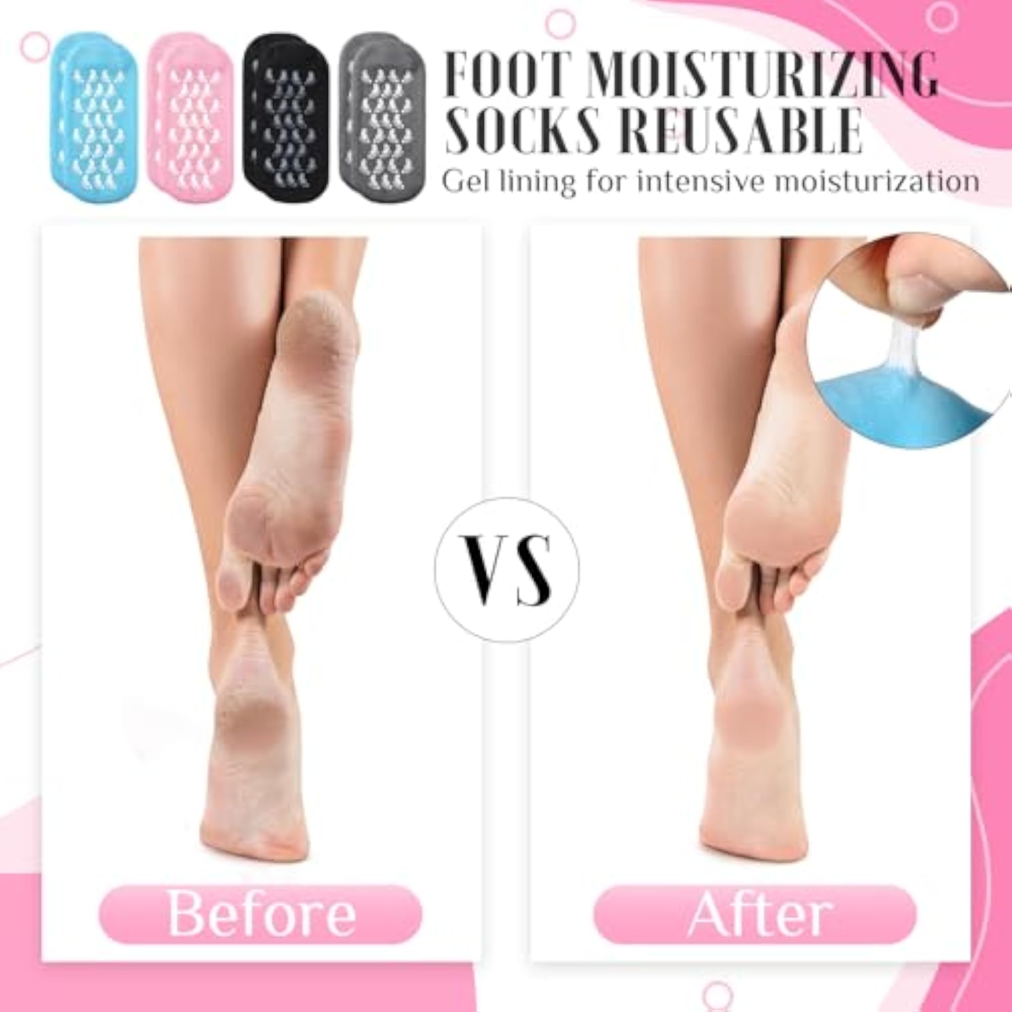 Moisturizing Spa Socks for Dry Cracked Heels