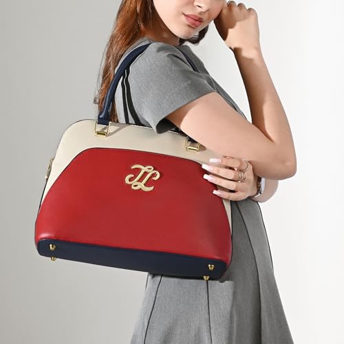 Image of Lavie Signature Women's Aiken Colourblock Dome Satchel Handbag | Satchel Bag for Work | Ladies purse | Stylish Shoulder Bag | Gift For Women