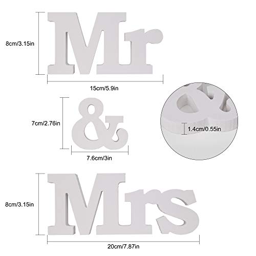 Lettere MR e MRS Segno Just Married Festone