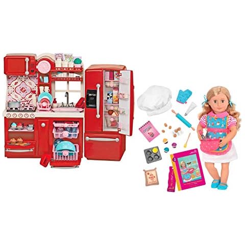 Our Generation by Battat- Jenny 18" Baking Doll & Kitchen Set Cover
