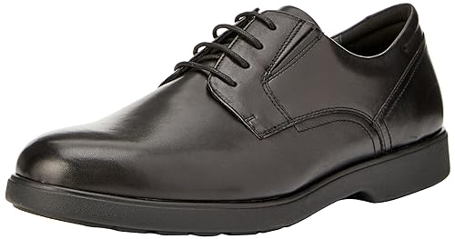 Geox Męskie U SPHERICA EC11 Oxford, czarne, 41 EU, czarny, 41 EU