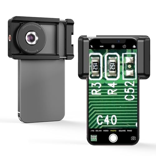 Microscopio per telefono - per bambini esperimento di scienza biologica 100 x microscopio mobile con clip elastica multifunzione portatile con attacco Microlente 100 x con