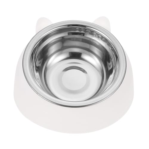 PENIKOKO ペット用ステンレス製フードボウル 傾斜設計で食べこぼし防止 頸椎保護 猫犬兼用 食べやすい中容量 食器台なし 衛生仕様