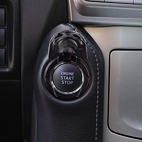 Image of Black Panther Push to Start Button Ignition Cover - Anti-Scratch Universal Decoration Ring (1 Pcs)